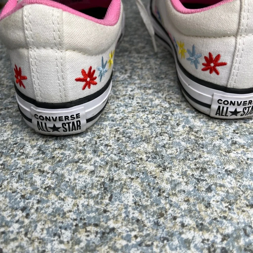 Converse Shoes CTAS Street Slip Youth 3 White Canvas Pink Floral A09815F Sneaker